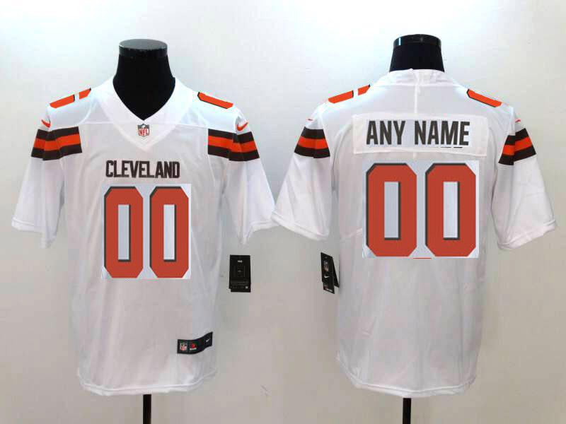 Men Cleveland Browns Custom  White Nike Vapor Untouchable Limited NFL Jerseys